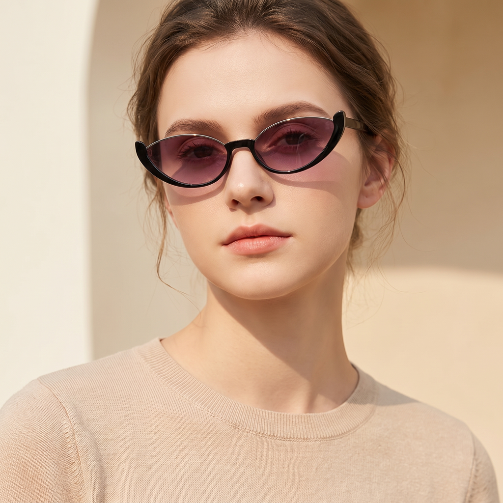 Black / Purple Gradient | worn, women's styling