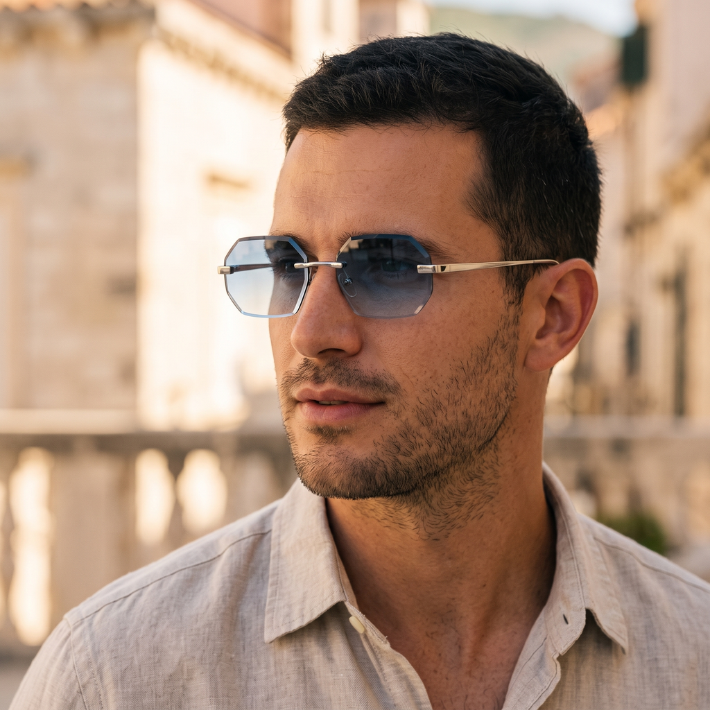 Silver / Blue | worn, men's styling